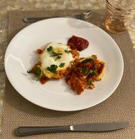 Shakshuka egg in tomato sauce