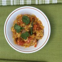 Baingan ka bharta (Calories per 120 g serving 116)